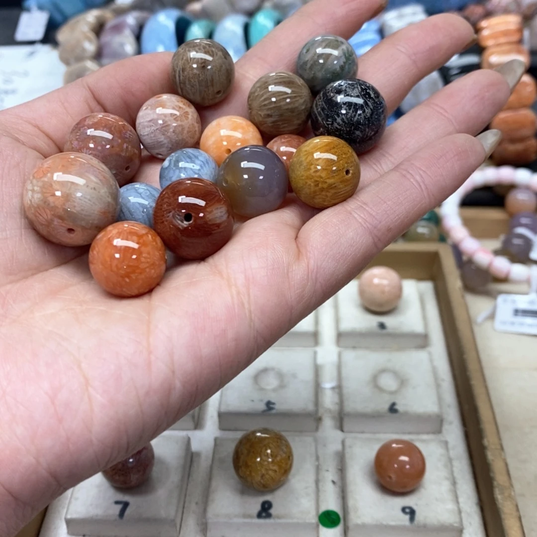 硅化珊瑚（珊瑚玉）手链未镶嵌花*落661