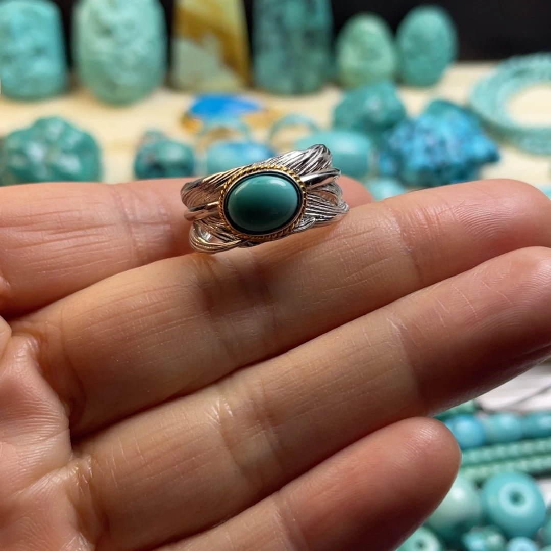 绿松石银S925镶嵌颈饰