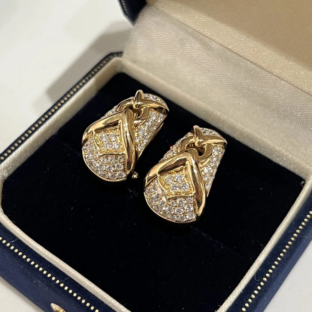 18k金钻石耳拍罗马重工豪华vintage