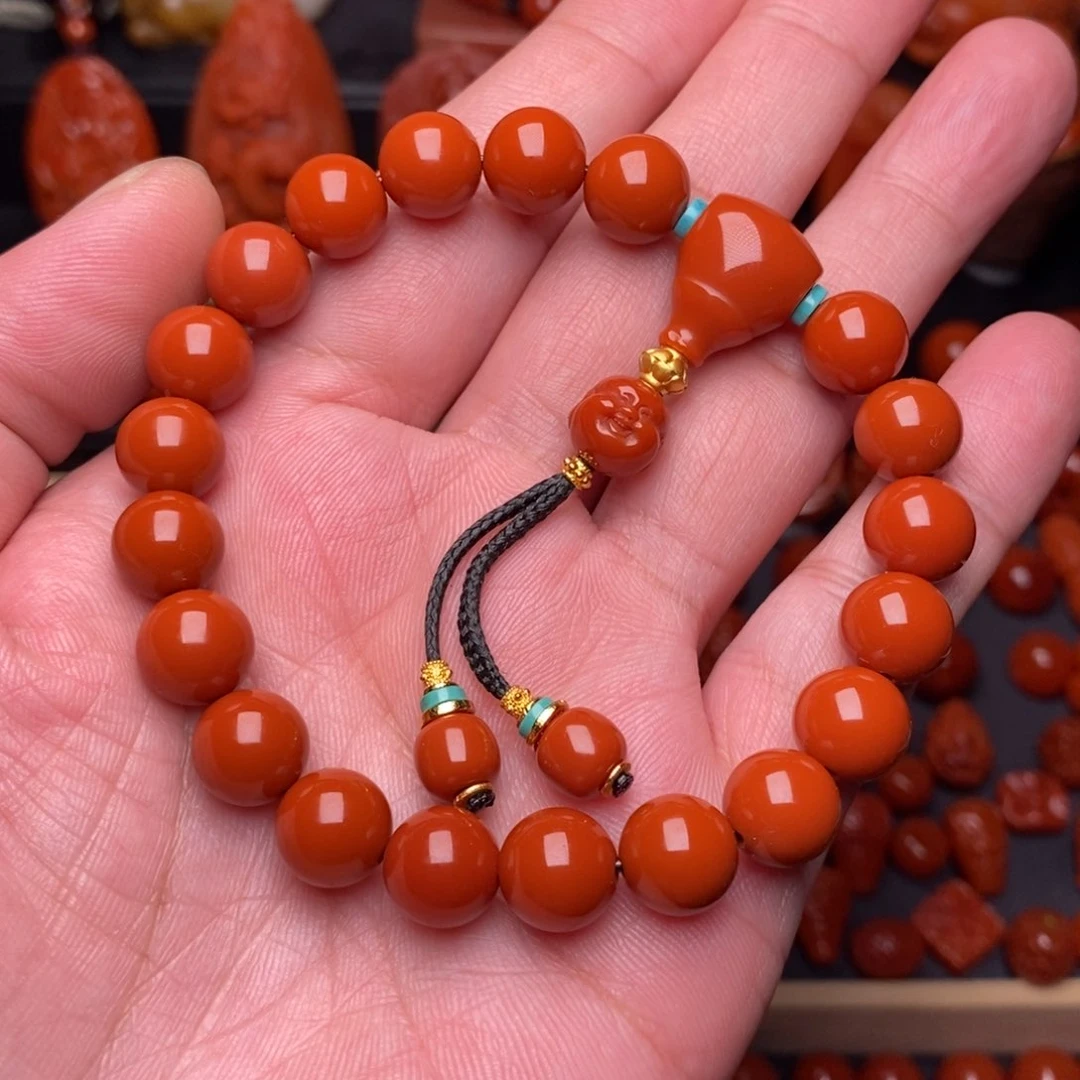 南红玛瑙纯色精挑手串未镶嵌