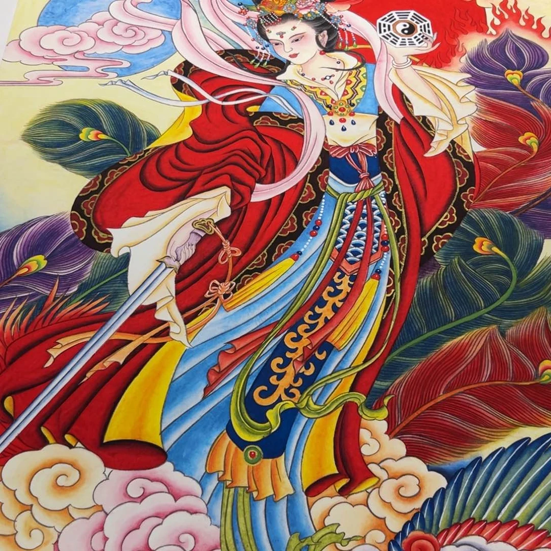 玉***清书法李老师九天玄女作品