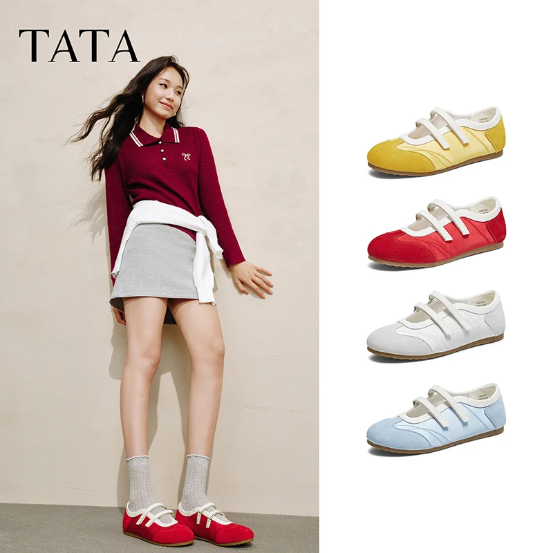 【TATA/他她】2025秋时尚休闲女玛丽珍鞋新款CHC01CQ5