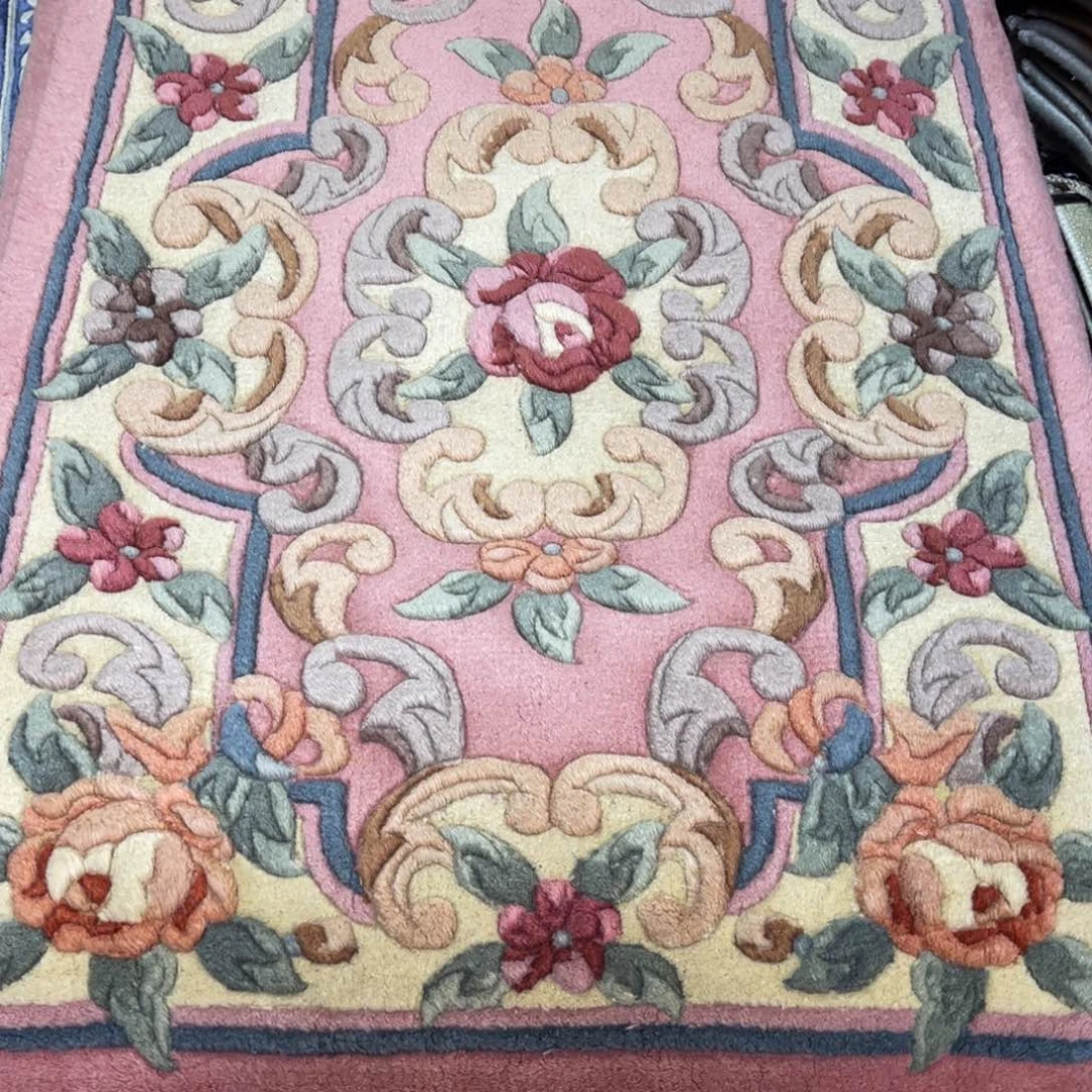 羊毛60×90纯手工羊毛入户门垫