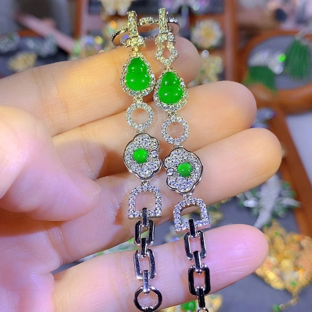 颈饰银S925镶嵌翡翠?****见