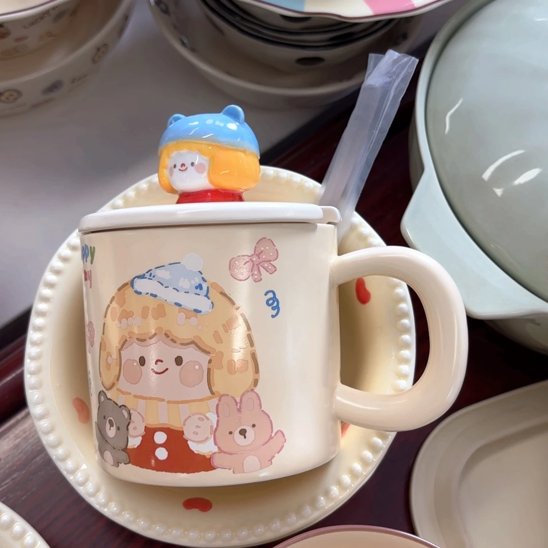 白瓷陶瓷水杯带礼盒1