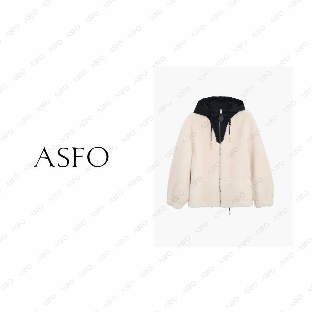 【AS蓝天】25新经典撞色休闲大牌全羊毛颗粒保暖外套AS25DMNWT01204