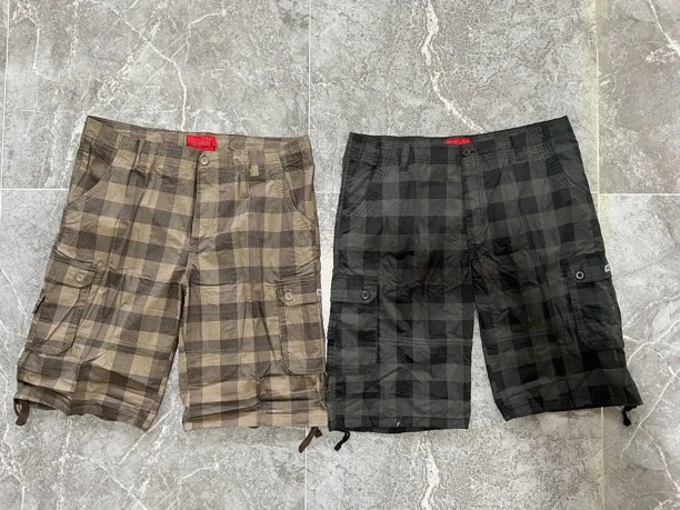 梅姐外贸xi牛格子短裤