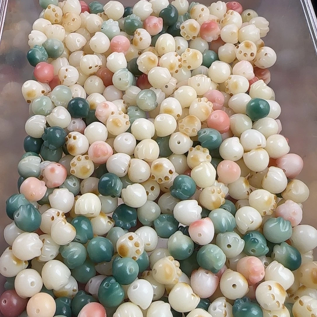 善***己吊坠菩提根/象牙果微瑕疵小猫抓387颗