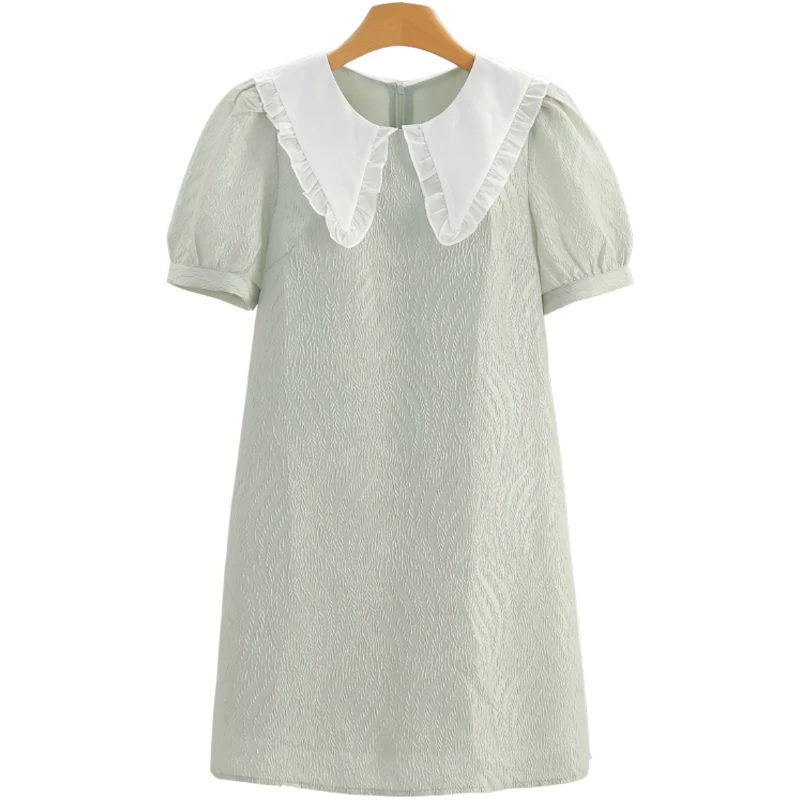 F644-【香】娃娃领宽松俏皮百搭连衣裙#BXG56L038