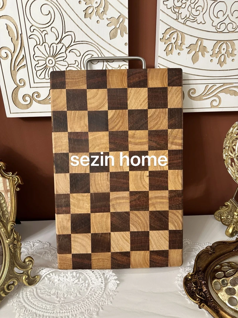 卡帅新疆包邮相思木整块儿棋盘格案板美式格子