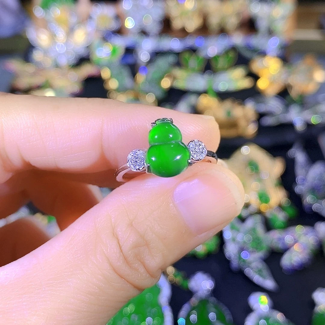 吊坠(不含链)银S925镶嵌翡翠