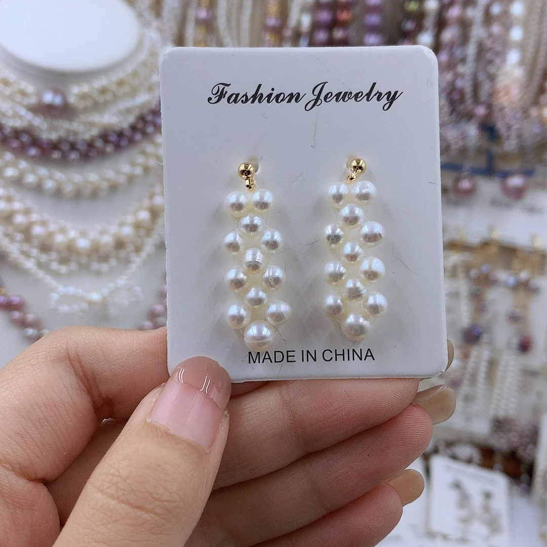 项链银S925镶嵌淡水珍珠