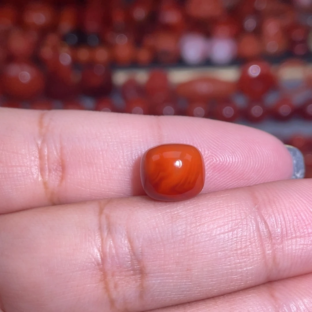 南红玛瑙未镶嵌瓦西火焰老型卡10.4×9