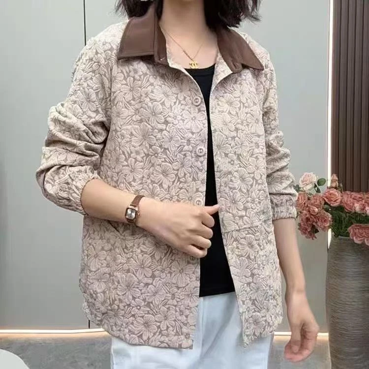 春秋新款高级太阳花外套时尚减龄女款休闲薄款上衣