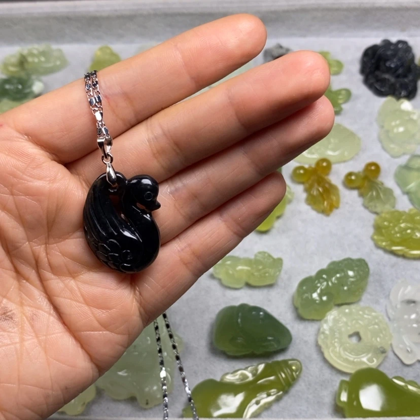 【闪购商品】蛇纹石玉未镶嵌挂件耳饰耳环项链