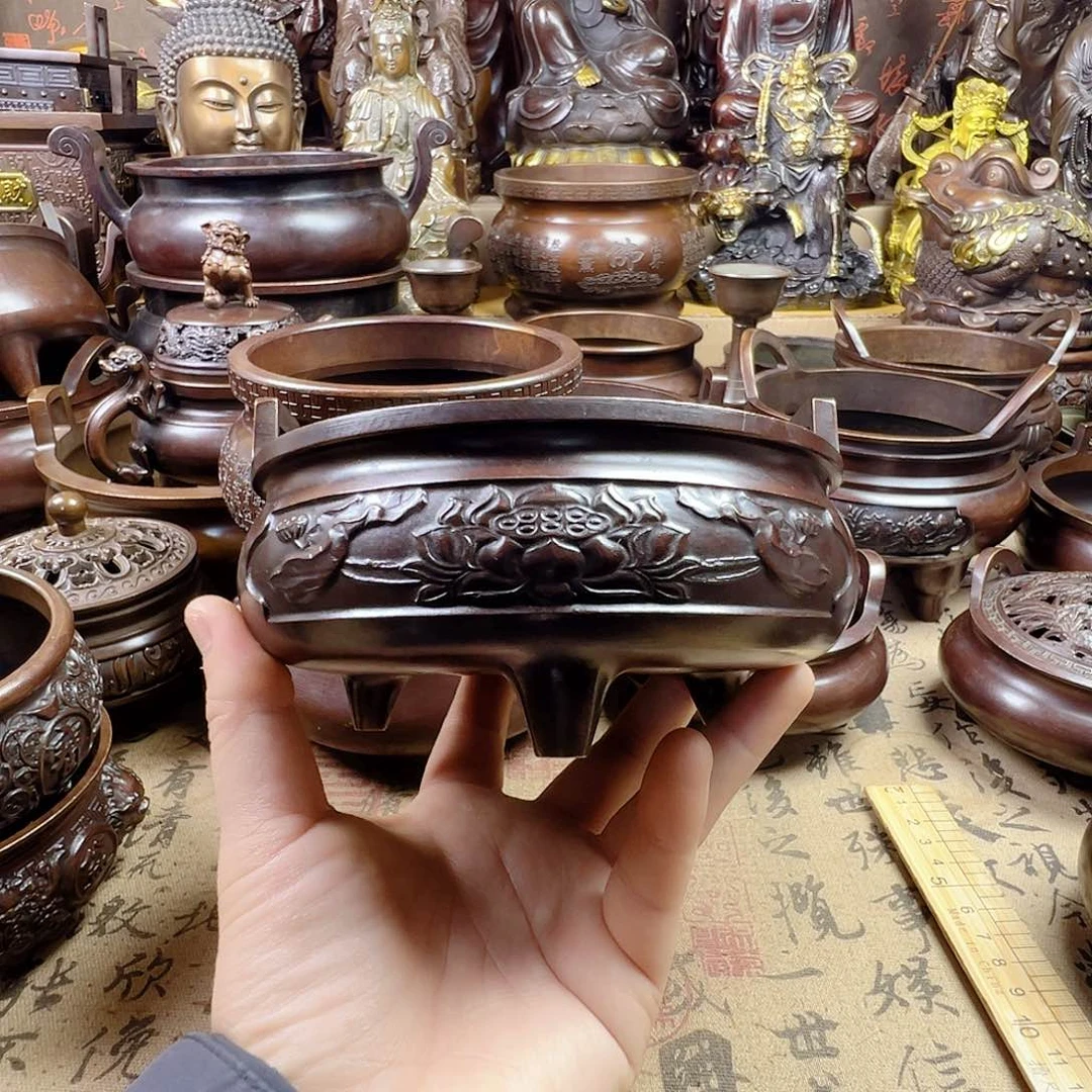 亭**厨铜香炉15公分家用供奉香炉