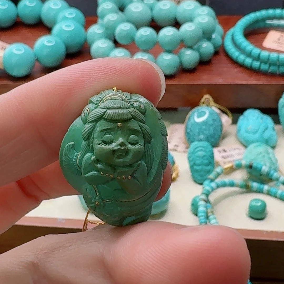 绿松石未镶嵌珠宝半成品