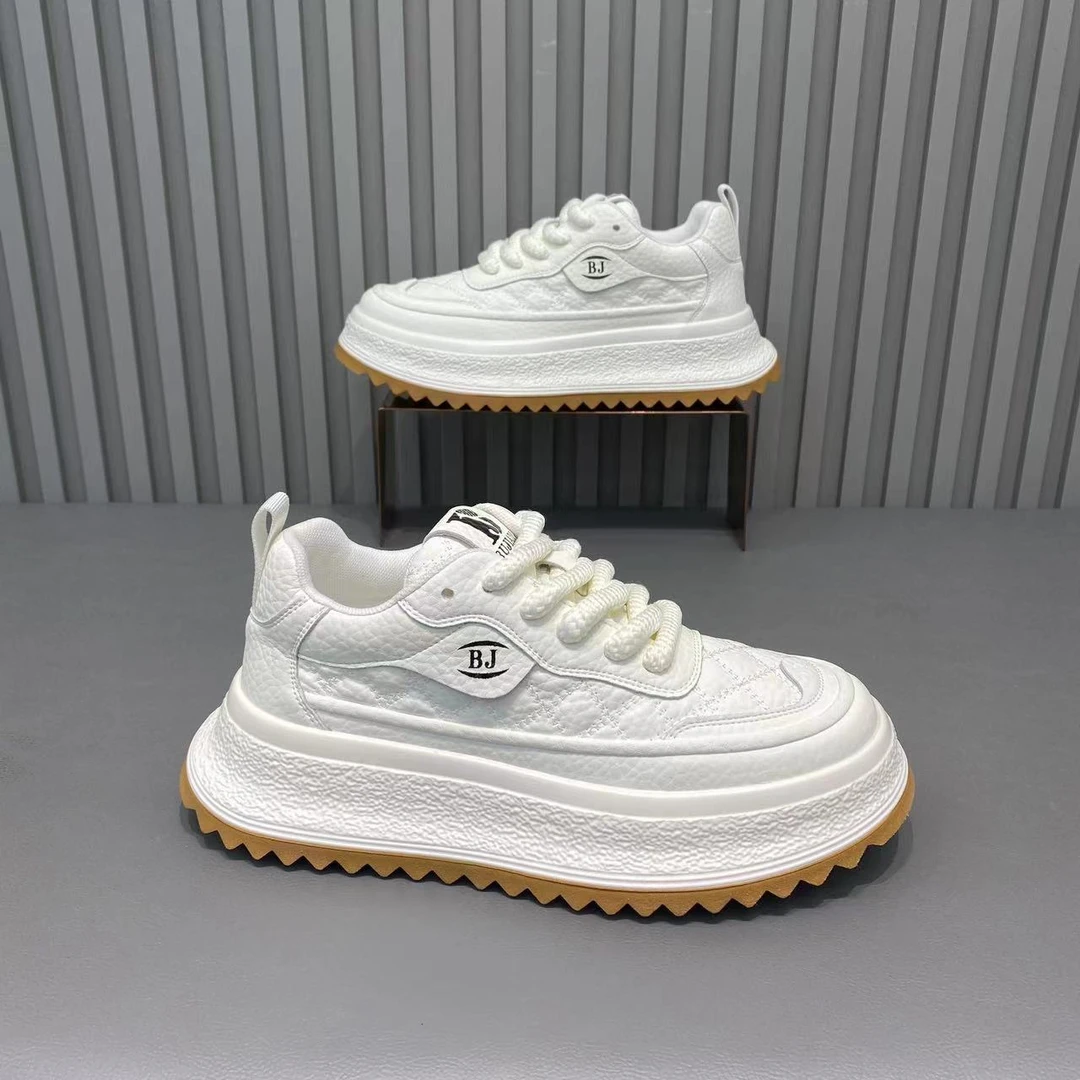 男鞋2025潮流秋冬季复古风百搭厚底休闲鞋低帮系带保暖时尚潮男鞋