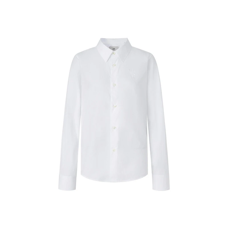 AMIPARIS 25春夏新品女士经典同色ADC衬衫 爱心棉质纯色长袖上衣