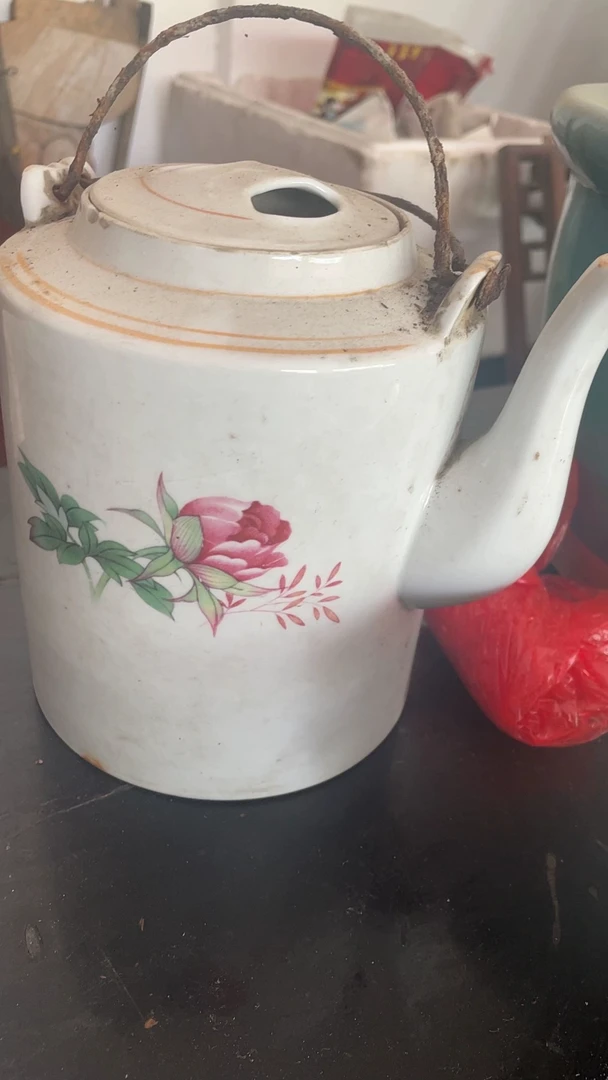 国风花绘复古大容量陶瓷茶壶