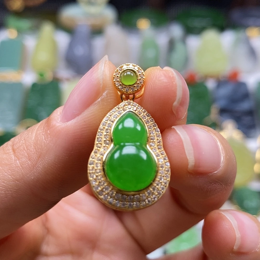 和田玉银S925镶嵌颈饰