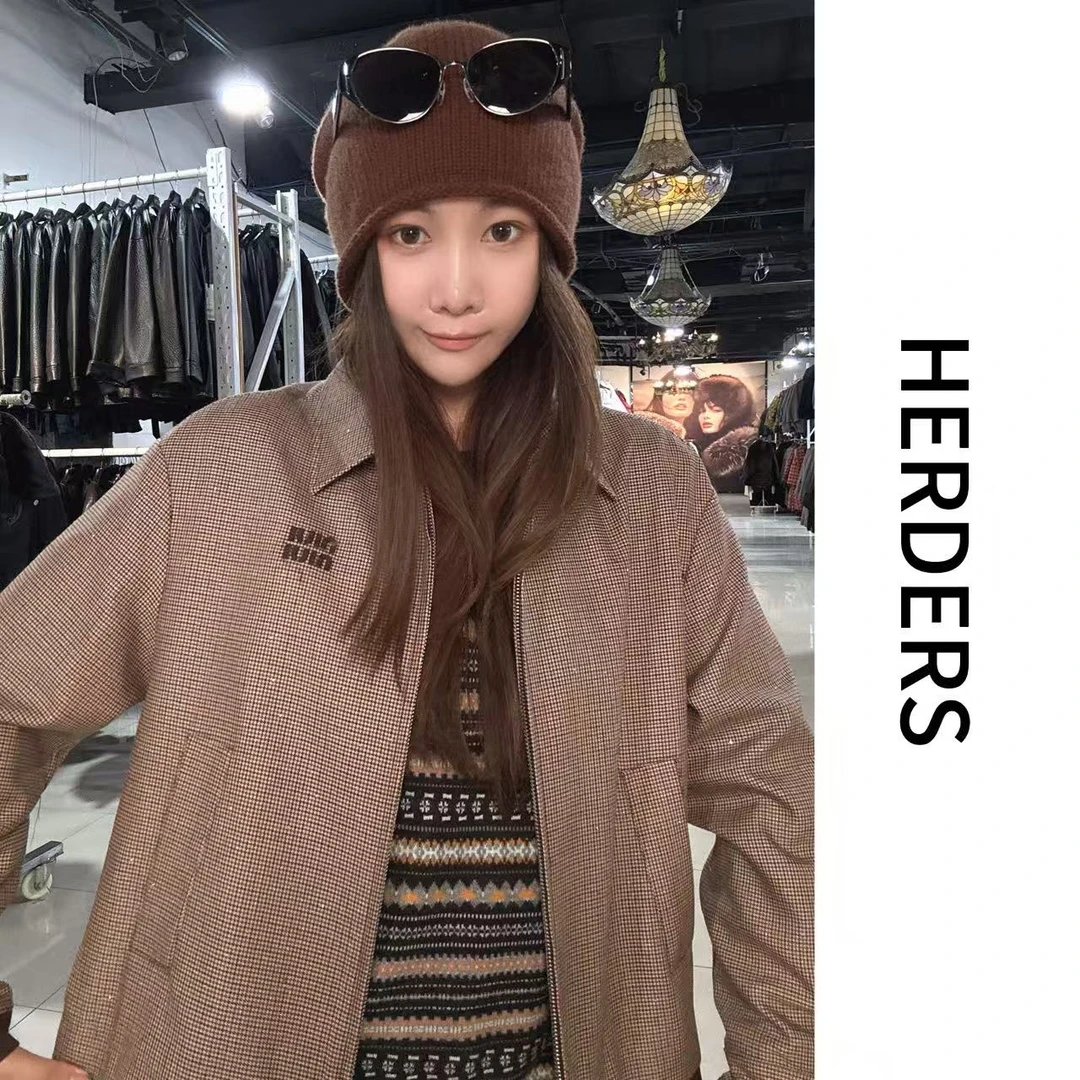 HERDERS 短款翻领拉链款女士外套 50343