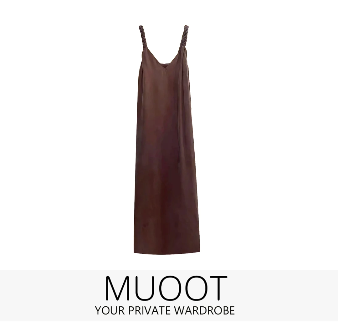 Eio 25原创设计款极简百搭吊带连衣裙116E05063