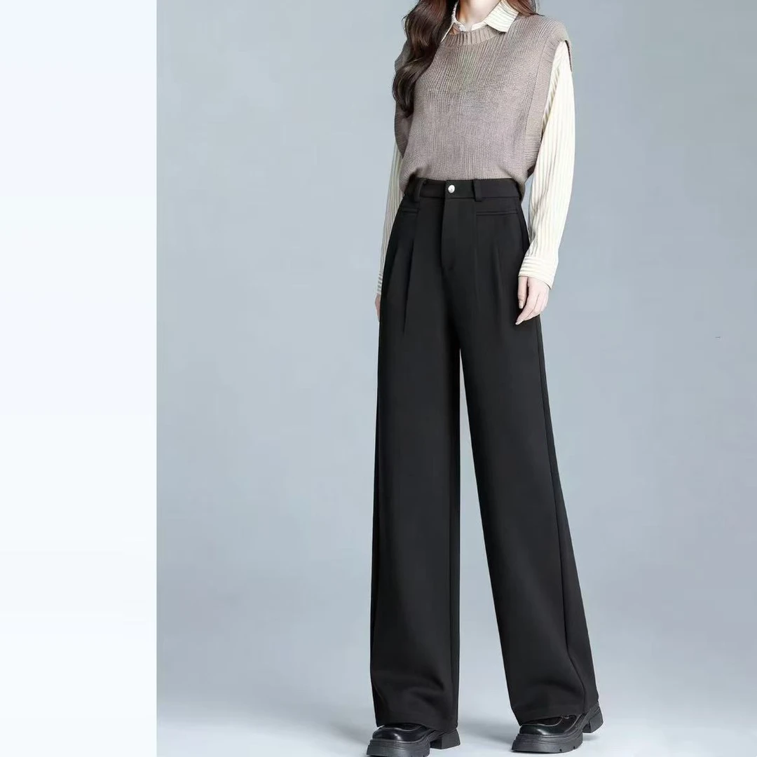 【高奢系列】加厚精纺醋酸绵羊毛时尚显瘦百搭直筒裤6868