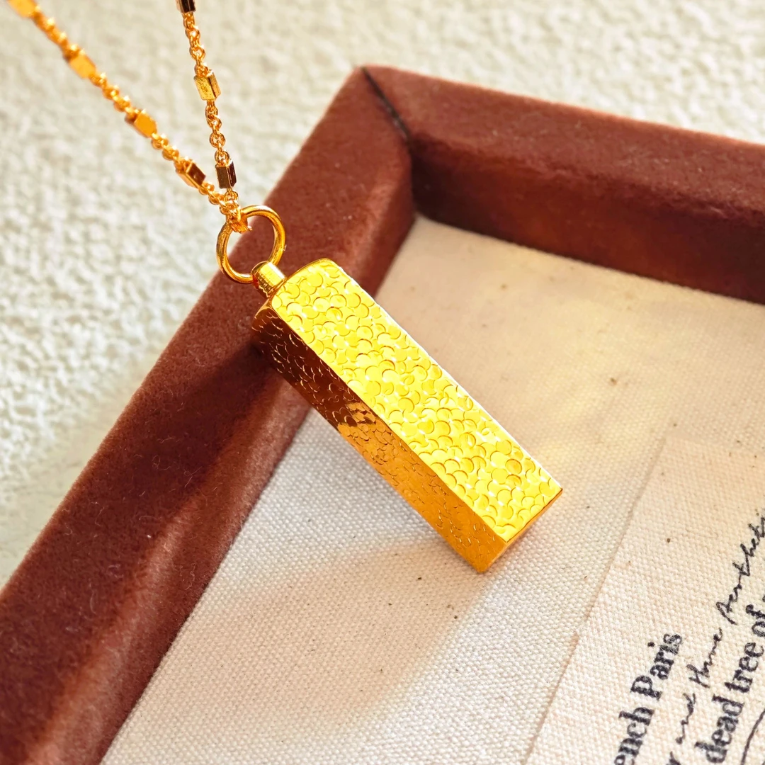 钛钢项链 WD碎碎冰CNC四方来财气质时尚款项链---M扣