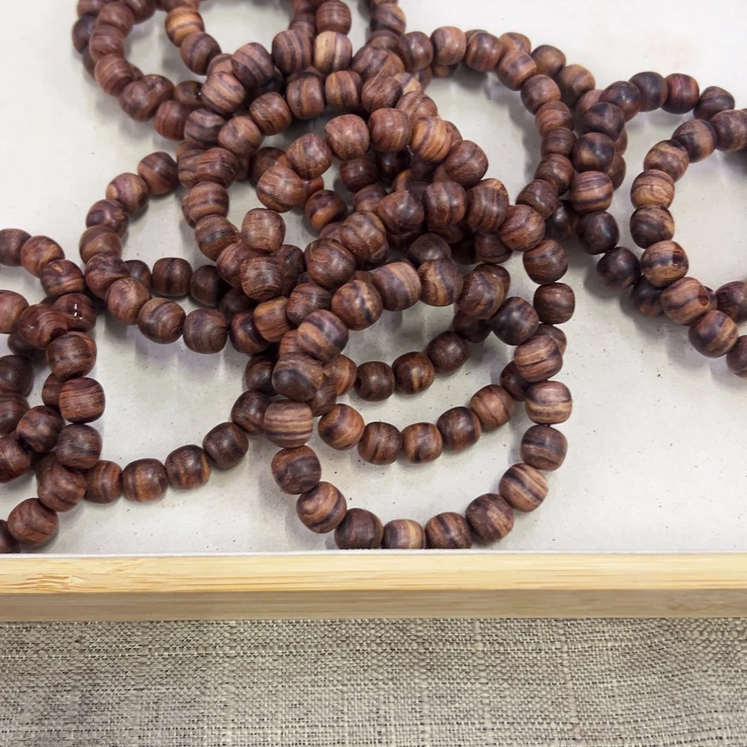 手串/手链黄花梨/降香黄檀12mm桶珠粗抛无胶无腊