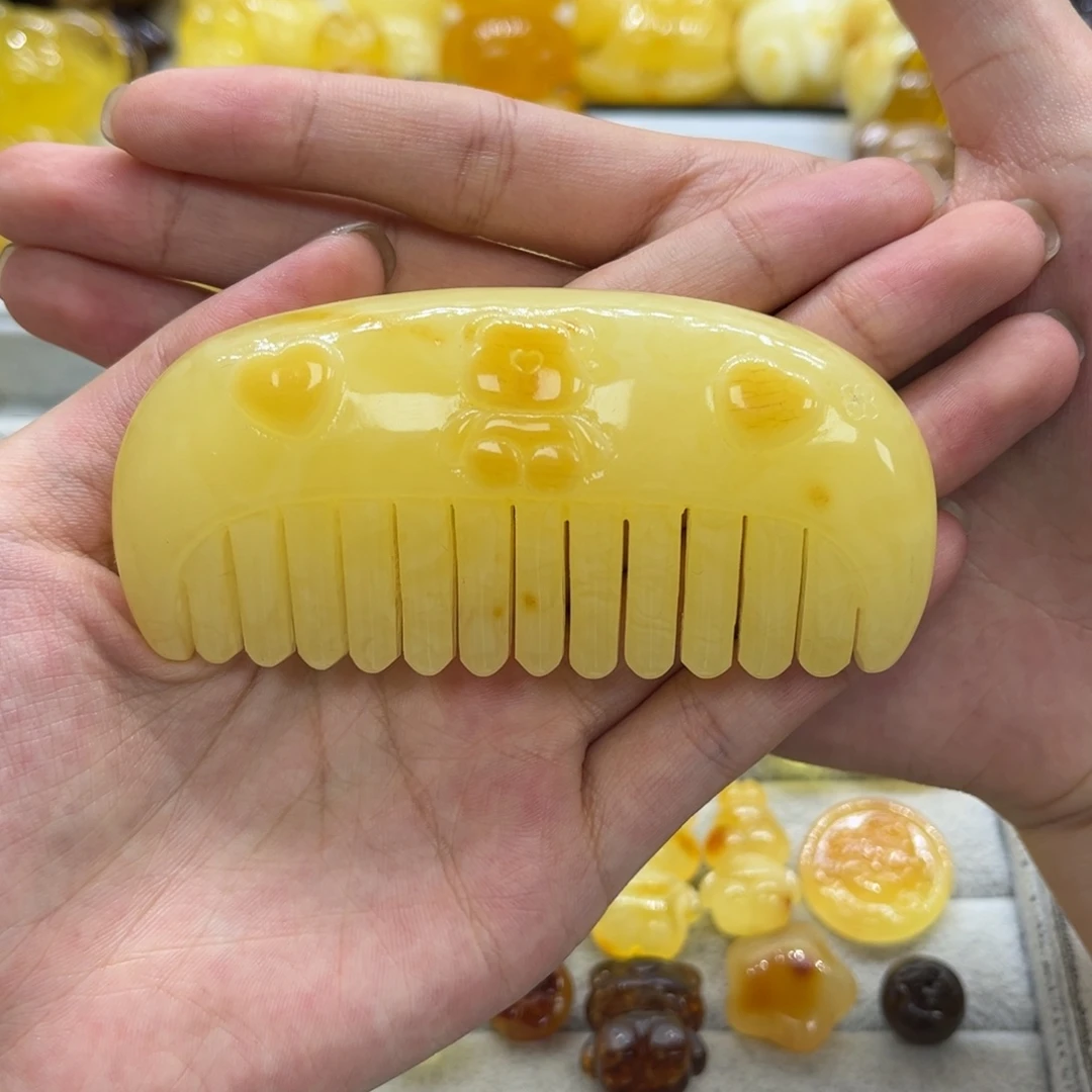未镶嵌颈饰琥珀天然琥珀大梳子