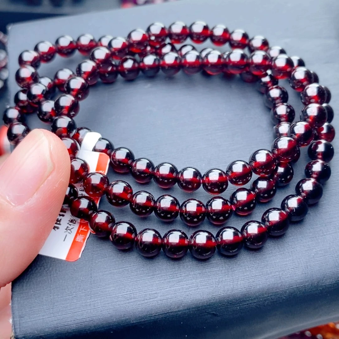 菁***f手链未镶嵌石榴石天然保真大漏