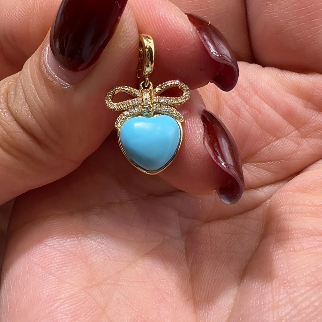 绿松石配件18K金镶嵌配件