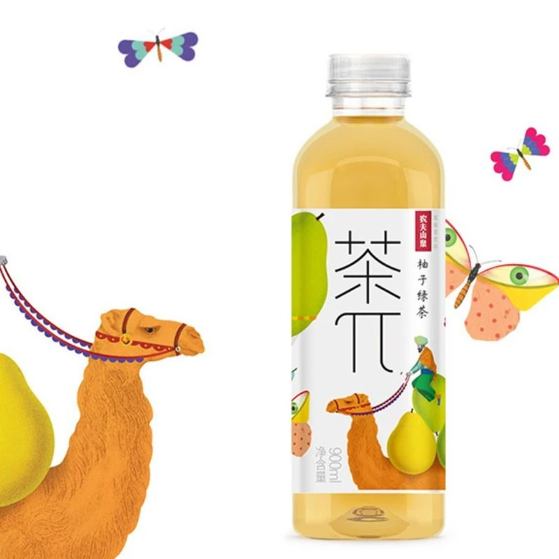 （整箱）农夫山泉茶派茶π柚子绿茶 900ml/瓶*12瓶