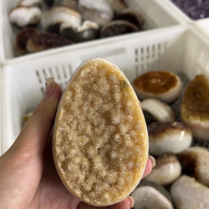 未镶嵌发饰水晶黄晶蛋