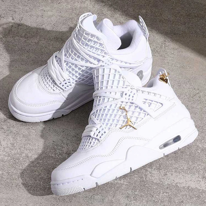 耐克Air Jordan 4 Net AJ4 白色 中帮复古篮球鞋 FN7251-107