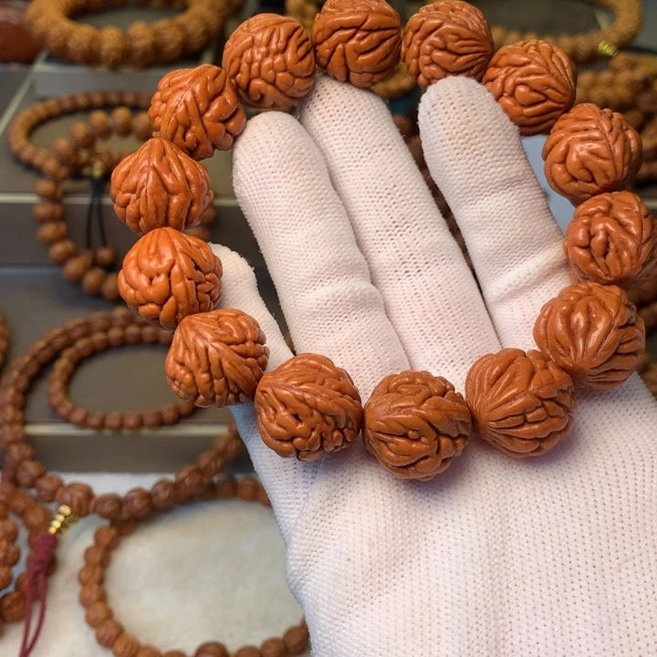 桃核手串秦岭龙纹