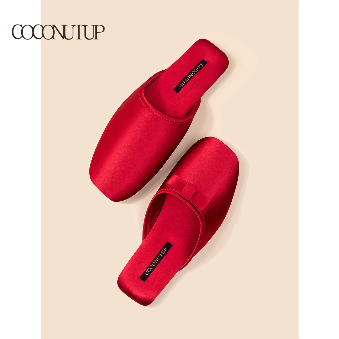 红色婚庆拖鞋女2025室内家居包头中式结婚婚礼情侣陪嫁晨袍凉拖