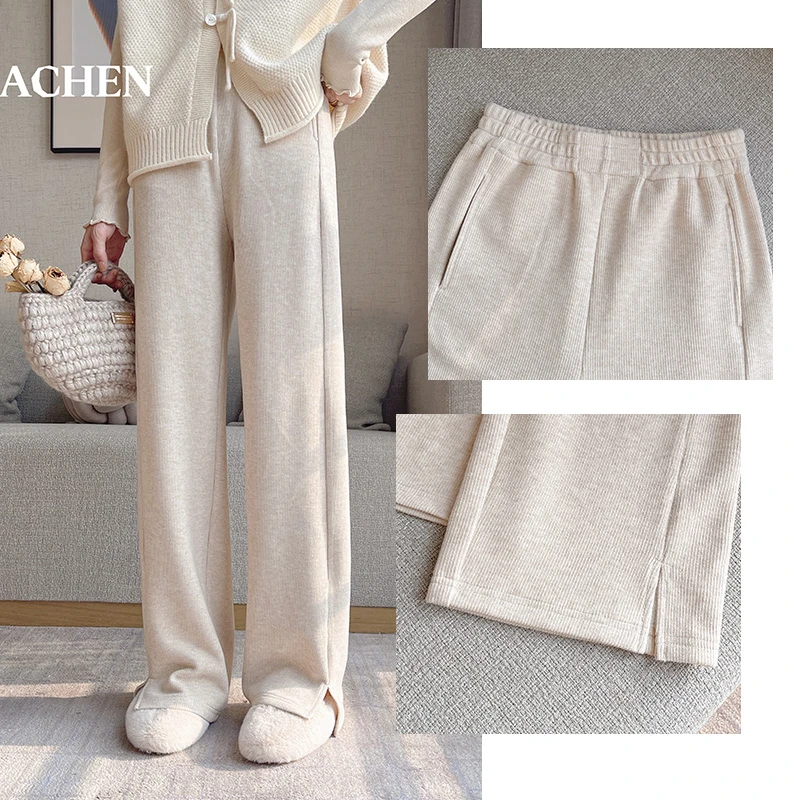 DA【清-冬款】糯米开衩裤-Z828