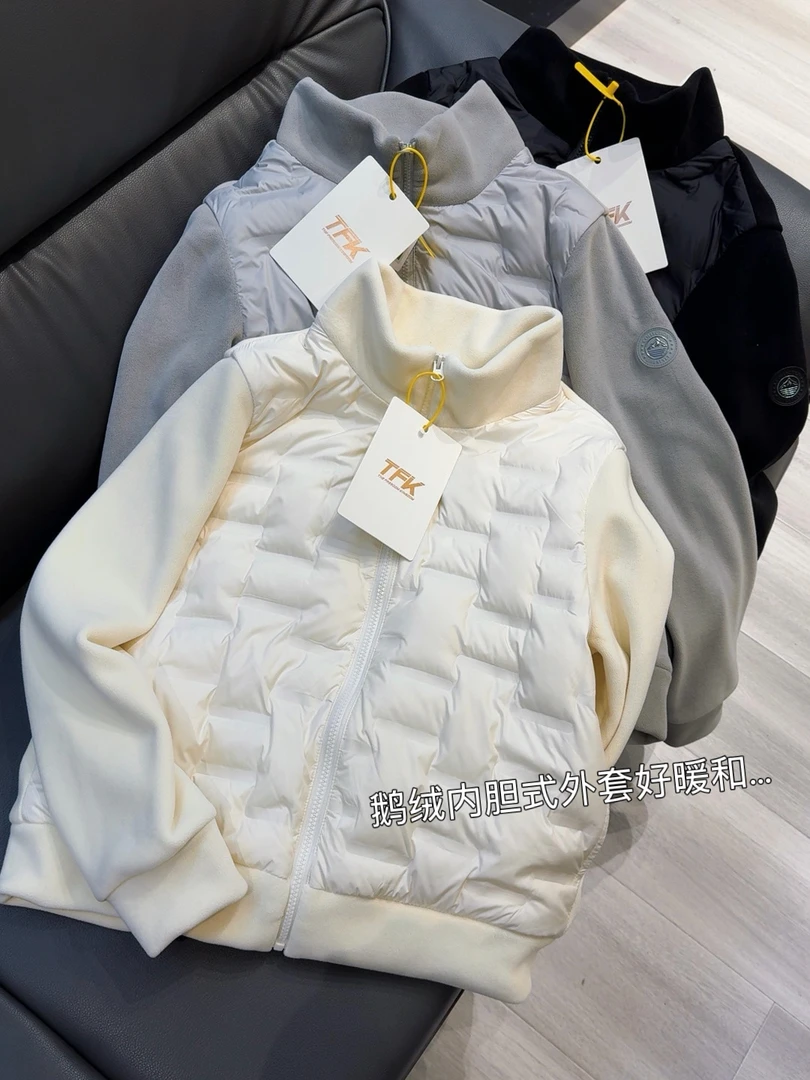 TFK2025新款男女情侣羽绒服奥粒绒拼接鹅绒服外套 2967
