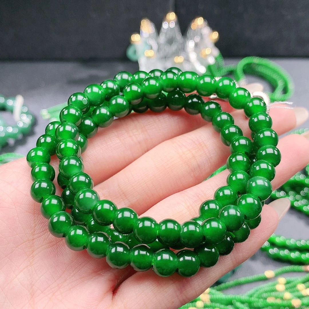 翡翠未镶嵌手链项链7.0