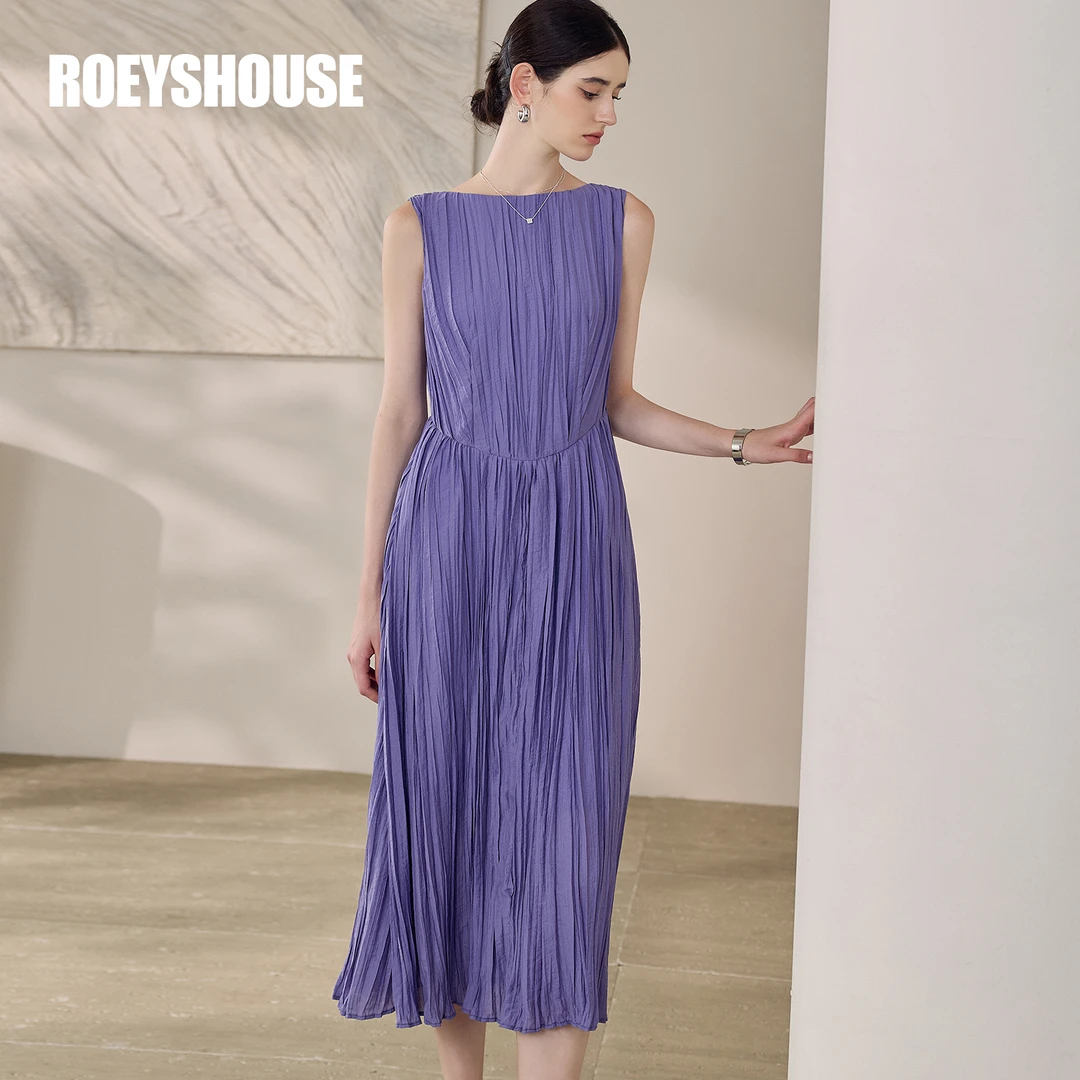 【琳菲精选】罗衣时尚无袖连衣裙2025夏季气质度假风大摆裙12361