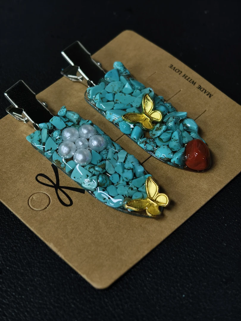 藏式精美发卡，纯手工民族风复古头饰发饰
