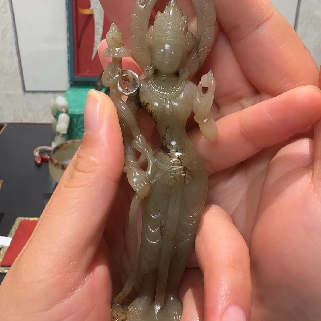 金***粟和田玉未镶嵌挂件