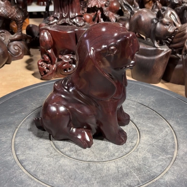 黑酸枝木类狗狗摆件