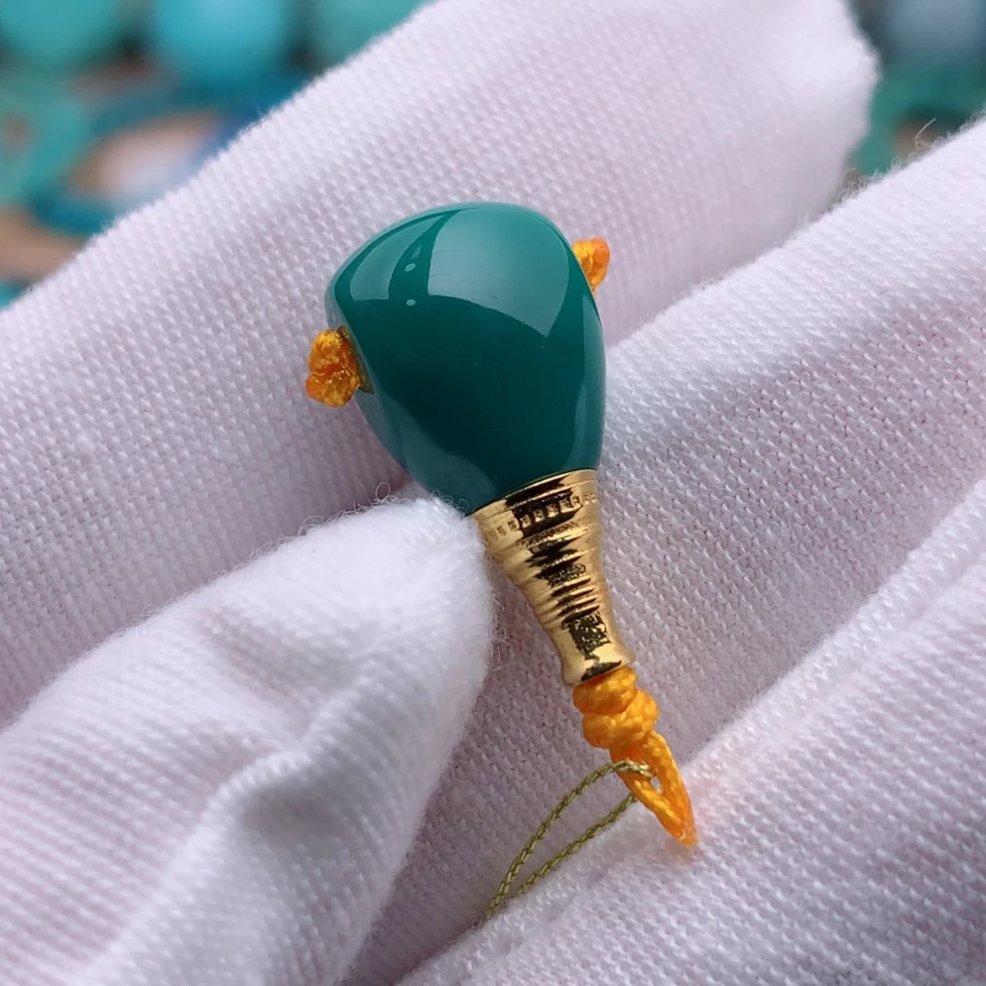 18K金镶嵌绿松石珠宝奇石