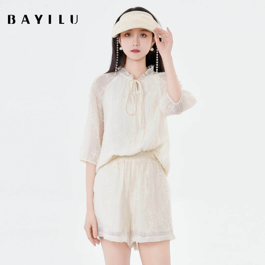 【小熊】芭依璐女装夏季新款时尚套装86TZ195Z