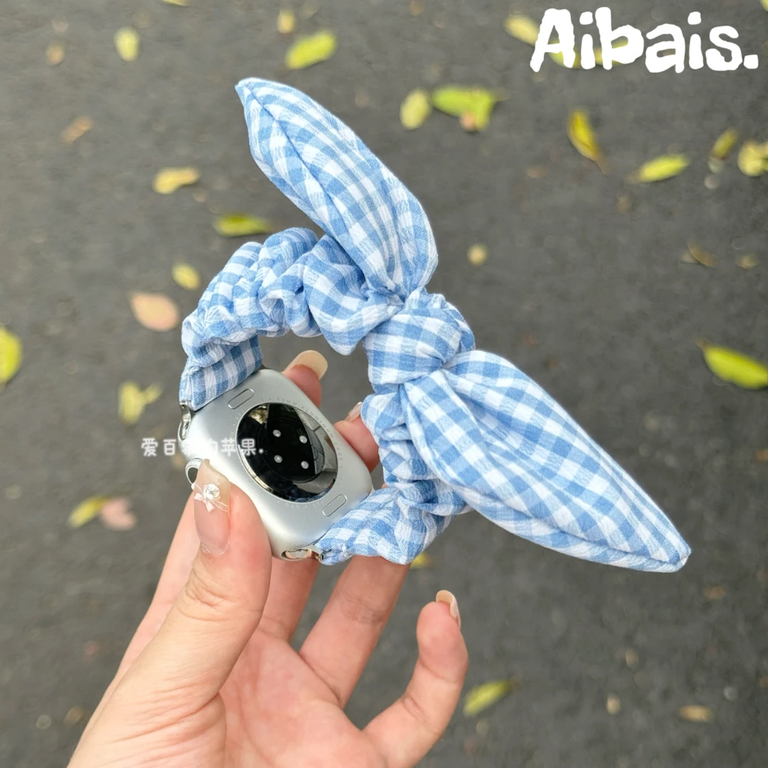《蓝色大肠发圈》适用iwatchs11苹果手表10表带applewatch9女8创意