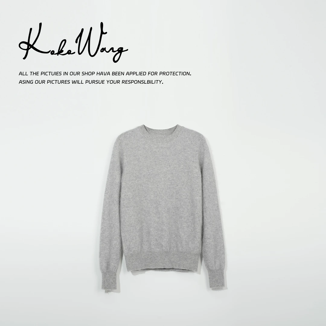 KOKO WANG 125克无缝一体100%拉绒山羊绒针织上衣545324K23S41