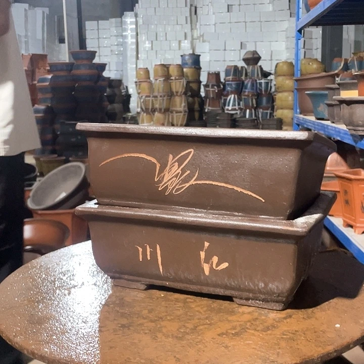 26-26棕色马槽花盆花盆